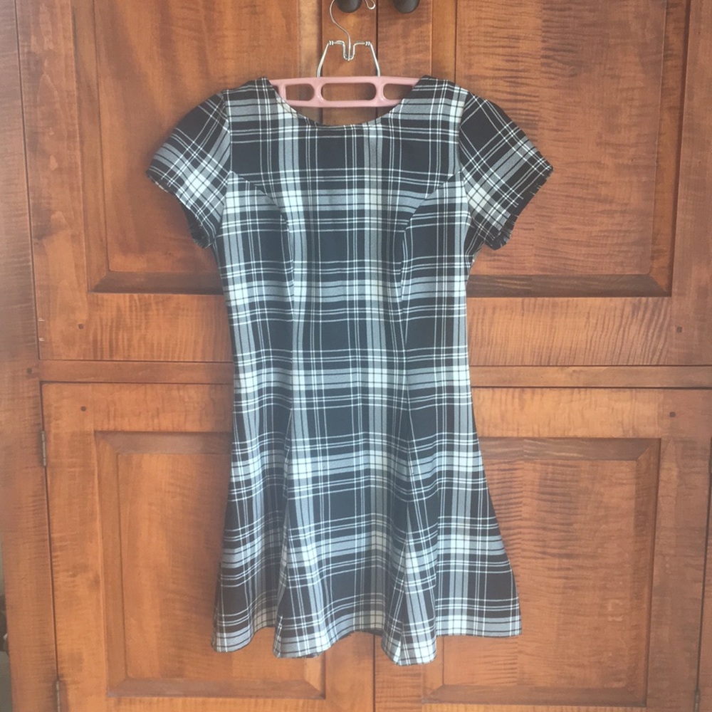 LF Black and White Plaid Dress size small